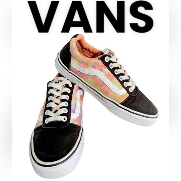 VANS pastel tie-dye in pink/peach. Low top. Women's size 7. Very good preowned! - Picture 8 of 12